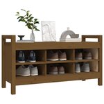 vidaXL Banc d'entrée Marron miel 110x40x60 cm Bois de pin massif