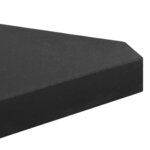 vidaXL Plaques de poids de parasol 2 Pièces triangulaire granit noir 14kg