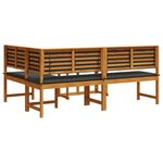 vidaXL Ensemble de banc de jardin 3 Pièces Marron Bois d'acacia massif