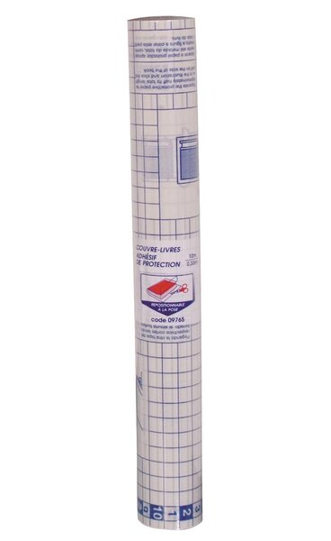 12 couvre-livres adhésifs permanents transparent 10 x 0,33 m CARPENTRAS SIGN