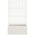vidaXL Jardinière avec treillis blanc 80x36x140 cm PP