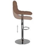 vidaXL Tabourets de bar lot de 2 marron tissu