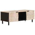 vidaXL Table basse Blanc 100 x 54 x 40 cm Bois de mangue massif