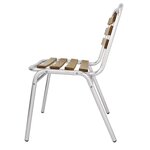 Chaises bistro frêne et aluminium - lot de 4 - bolero -  - bois et aluminium 485x565x773mm