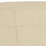 vidaXL Ensemble de canapés 4 Pièces avec coussins Crème Tissu