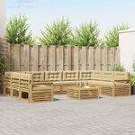 vidaXL Ensemble de canapés d'extérieur 10 Pièces Blanc et Beige
