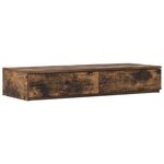 vidaXL Cadre de lit de rangement Chêne fumé 80x200 cm