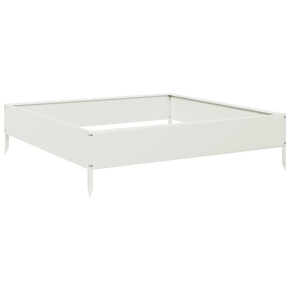vidaXL Lit surélevé de jardin blanc 100x100x26 cm acier