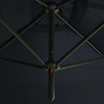 vidaXL Parasol de jardin double avec mât en acier anthracite 600x300cm