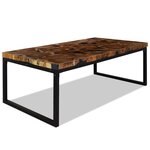 vidaXL Table basse Teck Résine 110 x 60 x 40 cm