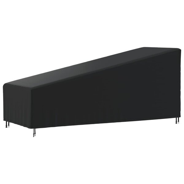 vidaXL Housse de chaise longue noir 195x76x40/80 cm oxford 420D