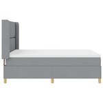 lit box spring vidaXL avec matelas et lumière LED gris clair 140x200 cm en tissu