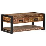 vidaXL Table basse multicolore 90x50x38 cm bois de récupération massif