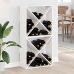 vidaXL Étagère à vin 2 Pièces Blanc 62 x 25 x 62 cm Pin massif