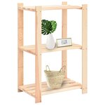 vidaXL Étagères de rangement à 3 niveaux 10 Pièces 60x38x90 cm Pin 150 kg
