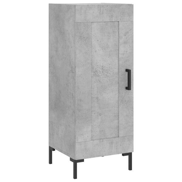 vidaXL Buffet Gris béton 34 5x34x90 cm Bois d'ingénierie