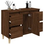 vidaXL Meuble d'évier chêne marron 80x33x60 cm bois d'ingénierie
