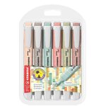 Surligneur swing cool NatureCOLORS  étui de 6 STABILO