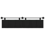 vidaXL Tête de lit suspendue Noir Tissu