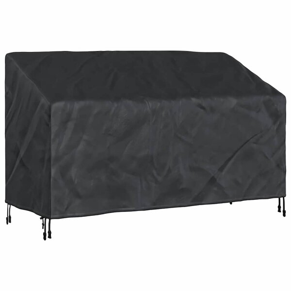vidaXL Housse de banc de jardin Noir 165 x 70 x 65 / 94 cm Tissu 210D