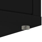 vidaXL Maison pour chat Noir 42 5 x 40 x 53 5 cm Bois d'ingénierie