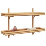 vidaXL Étagère Murale avec étagère Marron 100 x 26 x 60 cm Bambou