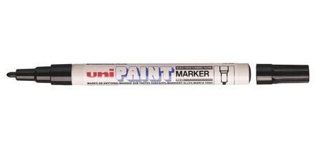 Marqueur PAINT Marker PX21 Pte conique fine 0,8 - 1,2mm Noir x 12 UNI-BALL