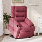 vidaXL Fauteuil inclinable rouge bordeaux tissu