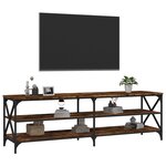 vidaXL Meuble TV chêne fumé 160x40x50 cm bois d'ingénierie