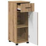 vidaXL Ensemble de mobilier de salle de bain 3 Pièces chêne artisanal