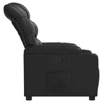 vidaXL Fauteuil inclinable Noir Similicuir
