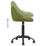 vidaXL Chaise de bureau Vert clair Velours