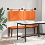 vidaXL Tête de lit suspendue Orange Tissu en velours côtelé