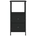 vidaXL Table de chevet noir 34x35 5x70 cm bois d’ingénierie