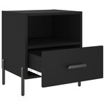 vidaXL Tables de chevet 2 Pièces noir 40x35x47 5 cm bois d’ingénierie