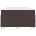 vidaXL Cadre de lit Marron foncé 120 x 200 cm tissu