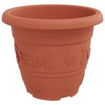 vidaXL Pots de plantes 24 Pièces Rouge brique Ø 26 x 21.5 cm Plastique
