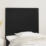 vidaXL Têtes de lit 2 Pièces Noir 90x5x78/88 cm Similicuir