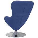 vidaXL Fauteuil Œuf en Velours Bleu de Police