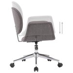 Chaise fauteuil siège pivotante de bureau informatique étude tissu gris 02_0024135