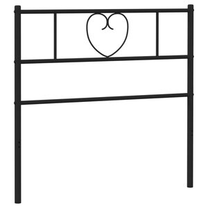 vidaXL Tête de lit métal noir 90 cm
