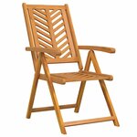 vidaXL Fauteuil inclinable 8 Pièces Marron 57 x 71 x 90cm bois