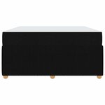 vidaXL Cadre de lit avec matelas Noir 140 x 200 cm tissu