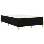 vidaXL Lit à ressorts Noir  Marron 120 x 200 cm Tissu  Bois Engineered