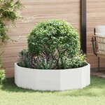 vidaXL Jardinière Blanc 120 x 120 x 35 cm Acier