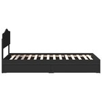 vidaXL Lit de Rangement avec tiroir Noir 70 x 190 cm Bois d'ingénierie