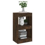 vidaXL Bibliothèque/Séparateur de pièce Chêne fumé 40x30x72 cm