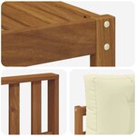 vidaXL Ensemble de canapés d'extérieur 6 pc Naturel et Crème