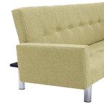 vidaXL Canapé-lit avec accoudoir Vert Polyester