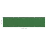 vidaXL Écran de balcon Vert clair 90x400 cm PEHD